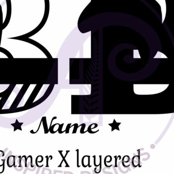 Intra απο ξύλο plywood 3mm-4mm πάχος - Gamer X Κεφάλαιο μονόγραμμα Γράμμα B Δίασταση 30x20 cm INTRAFABR-108988922 - Image 3