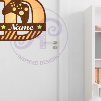 Intra απο ξύλο plywood 3mm-4mm πάχος - Gamer X κεφαλαίο μονόγραμμα Γράμμα D  Δίασταση 30x20 cm INTRAFABR-108988886 - Image 2