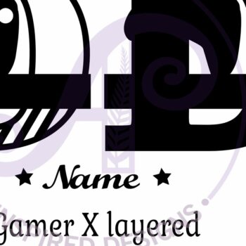 Intra απο ξύλο plywood 3mm-4mm πάχος - Gamer X κεφαλαίο μονόγραμμα Γράμμα D  Δίασταση 30x20 cm INTRAFABR-108988886 - Image 3