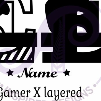 Intra απο ξύλο plywood 3mm-4mm πάχος - Gamer X κεφαλαίο μονόγραμμα Γράμμα E  Δίασταση 30x20 cm INTRAFABR-108988875 - Image 3