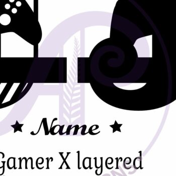 Intra απο ξύλο plywood 3mm-4mm πάχος - Gamer X κεφαλαίο μονόγραμμα Γράμμα J  Δίασταση 30x20 cm INTRAFABR-108988784 - Image 3