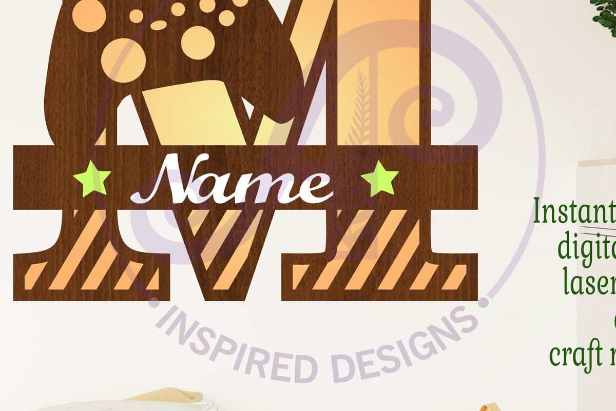 Intra απο ξύλο plywood 3mm-4mm πάχος - Gamer X Κεφάλαιο μονόγραμμα Γράμμα M  Δίασταση 30x20 cm INTRAFABR-108988700