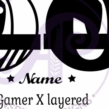 Intra απο ξύλο plywood 3mm-4mm πάχος - Gamer X κεφαλαίο μονόγραμμα Γράμμα O Δίασταση 30x20 cm INTRAFABR-108988589 - Image 3