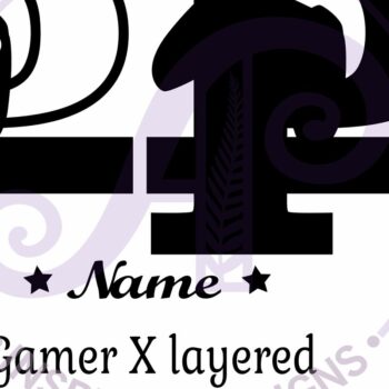 Intra απο ξύλο plywood 3mm-4mm πάχος - Gamer X κεφαλαίο μονόγραμμα Γράμμα P Δίασταση 30x20 cm INTRAFABR-108988577 - Image 3