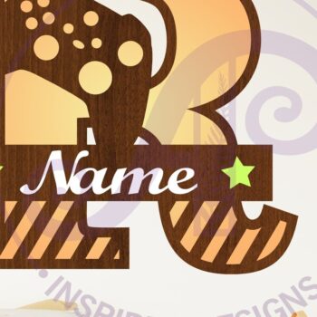 Intra απο ξύλο plywood 3mm-4mm πάχος - Gamer X κεφαλαίο μονόγραμμα Γράμμα R Δίασταση 30x20 cm INTRAFABR-108988551 - Image 1