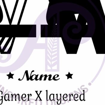 Intra απο ξύλο plywood 3mm-4mm πάχος - Gamer X κεφαλαίο μονόγραμμα Γράμμα W Δίασταση 30x20 cm INTRAFABR-108988432 - Image 3