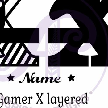 Intra απο ξύλο plywood 3mm-4mm πάχος - Gamer X Κεφάλαιο μονόγραμμα Γράμμα X Δίασταση 30x20 cm INTRAFABR-108988409 - Image 3
