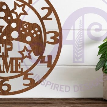 Intra απο ξύλο plywood 3mm-4mm πάχος - Gamer X Ρολόι τοίχου Laser Cut Files, Δίασταση 30x20 cm INTRAFABR-95759065 - Image 1