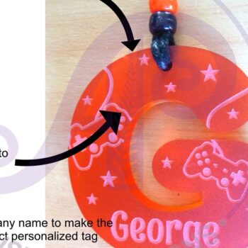 Intra απο ξύλο plywood 3mm-4mm πάχος - Μπρελόκ με σχέδια για γράμματα με θέμα το παιχνίδι Δίασταση 4x4 cm INTRAFABR-94288234 - Image 3