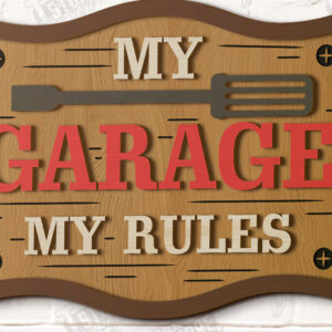 Intra απο ξύλο plywood 3mm-4mm πάχος - Πινακίδα γκαράζ | Μηχανική επιτοίχια πινακίδα|Σπηλιά ανθρώπου Δίασταση 30x20 cm INTRAFABR-118895370