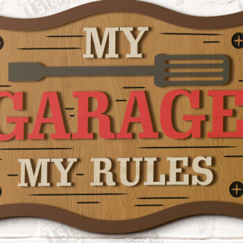 Intra απο ξύλο plywood 3mm-4mm πάχος - Πινακίδα γκαράζ | Μηχανική επιτοίχια πινακίδα|Σπηλιά ανθρώπου Δίασταση 30x20 cm INTRAFABR-118895370 - Image 1