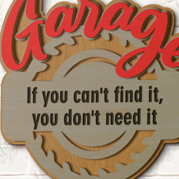 Intra απο ξύλο plywood 3mm-4mm πάχος - Πινακίδα γκαράζ | Μηχανική επιτοίχια πινακίδα|Σπηλιά ανθρώπου Δίασταση 30x20 cm INTRAFABR-118895372 - Image 1