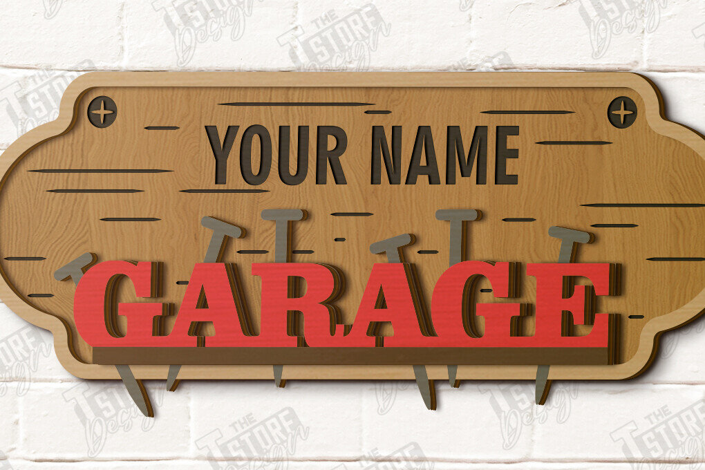 Intra απο ξύλο plywood 3mm-4mm πάχος - Πινακίδα γκαράζ|Μηχανική επιτοίχια πινακίδα |Man Cave Δίασταση 30x20 cm INTRAFABR-119067356