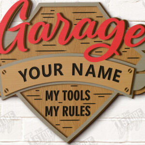 Intra απο ξύλο plywood 3mm-4mm πάχος - Πινακίδα γκαράζ|Μηχανική επιτοίχια πινακίδα |Man Cave Δίασταση 30x20 cm INTRAFABR-119067358