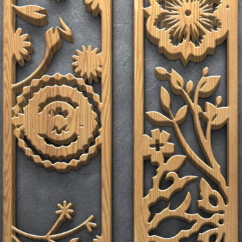 Intra απο ξύλο plywood 3mm-4mm πάχος - Πακέτο πάνελ λέιζερ Garden Bloom Δίασταση 3200x7200 cm INTRAFABR-124641705 - Image 2