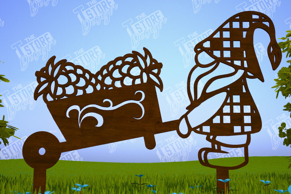 Intra απο ξύλο plywood 3mm-4mm πάχος - Διακόσμηση Κήπου Gnome | Πασσάλους γκαζόν Δίασταση 20x20 cm INTRAFABR-102895329