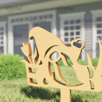 Intra απο ξύλο plywood 3mm-4mm πάχος - Garden Gnome. Πασσάλων Κήπου Δίασταση 30x20 cm INTRAFABR-94152866 - Image 1