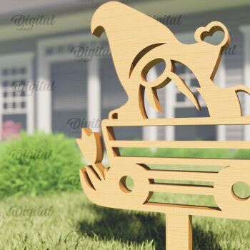 Intra απο ξύλο plywood 3mm-4mm πάχος - Garden Gnome. Πασσάλων Κήπου Δίασταση 30x20 cm INTRAFABR-94153063 - Image 1