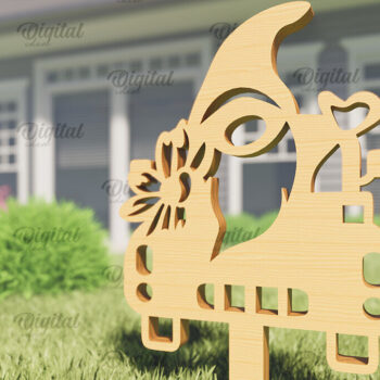 Intra απο ξύλο plywood 3mm-4mm πάχος - Garden Gnome. Πασσάλων Κήπου Δίασταση 30x20 cm INTRAFABR-94153132 - Image 1