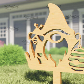 Intra απο ξύλο plywood 3mm-4mm πάχος - Garden Gnome. Πασσάλων Κήπου Δίασταση 30x20 cm INTRAFABR-94153172 - Image 1