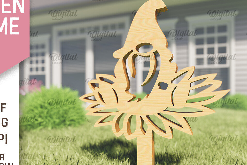 Intra απο ξύλο plywood 3mm-4mm πάχος - Garden Gnome. Πασσάλων Κήπου  Δίασταση 30x20 cm INTRAFABR-94093127