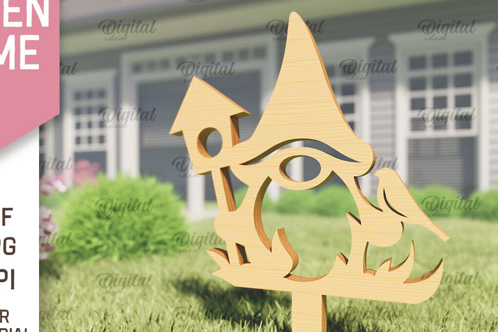 Intra απο ξύλο plywood 3mm-4mm πάχος - Garden Gnome. Πασσάλων Κήπου  Δίασταση 30x20 cm INTRAFABR-94152692