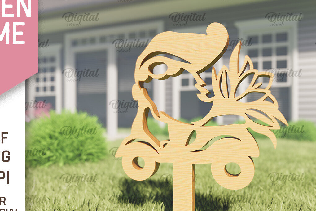 Intra απο ξύλο plywood 3mm-4mm πάχος - Garden Gnome. Πασσάλων Κήπου  Δίασταση 30x20 cm INTRAFABR-94092603