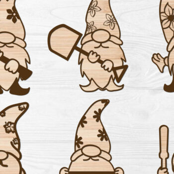 Intra απο ξύλο plywood 3mm-4mm πάχος - Garden Gnome Laser Cut Δίασταση 20x20 cm INTRAFABR-67716848 - Image 1