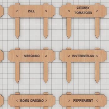 Intra απο ξύλο plywood 3mm-4mm πάχος - Μαρκαδόροι κήπου Πρότυπα Glowforge Δίασταση 30x20 cm INTRAFABR-39959567 - Image 2