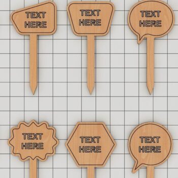 Intra απο ξύλο plywood 3mm-4mm πάχος - Πακέτο πασσάλων φυτών μαρκαδόρων κήπου Δίασταση 30x20 cm INTRAFABR-39958533 - Image 1