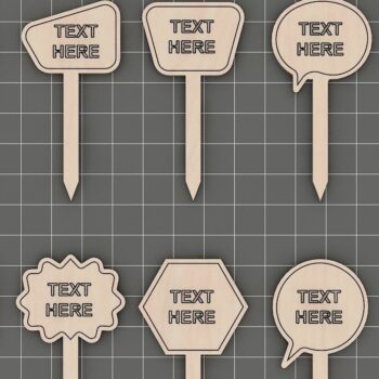 Intra απο ξύλο plywood 3mm-4mm πάχος - Πακέτο πασσάλων φυτών μαρκαδόρων κήπου Δίασταση 30x20 cm INTRAFABR-39958533 - Image 2