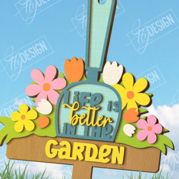 Intra απο ξύλο plywood 3mm-4mm πάχος - Πινακίδα πασσάλων κήπου | Φυτών Πασσάλων | CNC Δίασταση 30x20 cm INTRAFABR-117275335 - Image 1