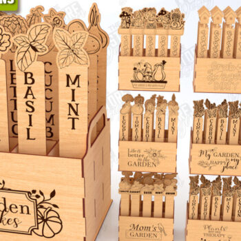 Intra απο ξύλο plywood 3mm-4mm πάχος - Σετ πασσάλων κήπου | Δείκτης φυτών | CNC Δίασταση 20x20 cm INTRAFABR-119540738 - Image 1