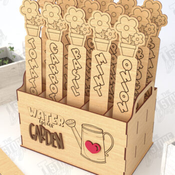 Intra απο ξύλο plywood 3mm-4mm πάχος - Σετ πασσάλων κήπου | Δείκτης φυτών | CNC Δίασταση 20x20 cm INTRAFABR-119540738 - Image 3