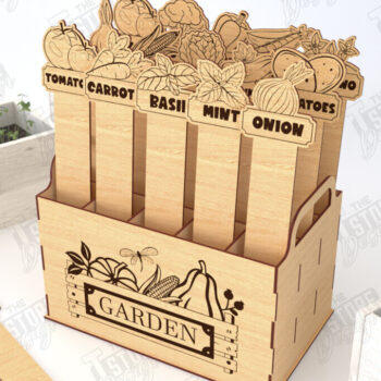 Intra απο ξύλο plywood 3mm-4mm πάχος - Σετ πασσάλων κήπου | Δείκτης φυτών | CNC Δίασταση 20x20 cm INTRAFABR-119540738 - Image 5