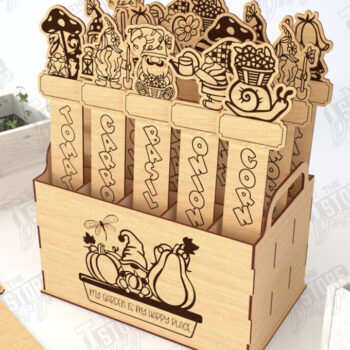 Intra απο ξύλο plywood 3mm-4mm πάχος - Σετ πασσάλων κήπου | Δείκτης φυτών | CNC Δίασταση 20x20 cm INTRAFABR-119540738 - Image 6