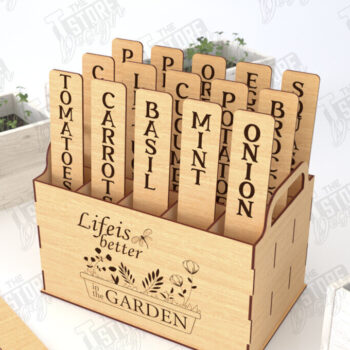 Intra απο ξύλο plywood 3mm-4mm πάχος - Σετ πασσάλων κήπου | Δείκτης φυτών | CNC Δίασταση 20x20 cm INTRAFABR-119250790 - Image 1