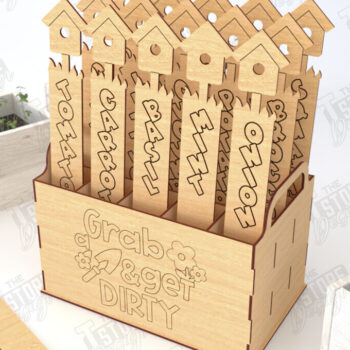 Intra απο ξύλο plywood 3mm-4mm πάχος - Σετ πασσάλων κήπου | Δείκτης φυτών | CNC Δίασταση 20x20 cm INTRAFABR-119540547 - Image 1