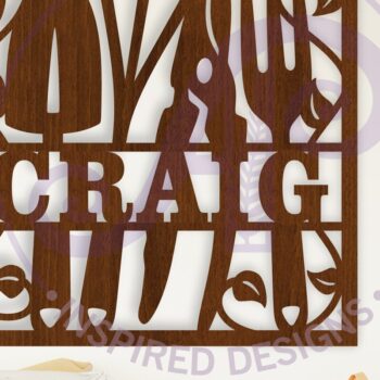 Intra απο ξύλο plywood 3mm-4mm πάχος - Gardener Square Name Laser Δίασταση 30x20 cm INTRAFABR-108200514 - Image 1