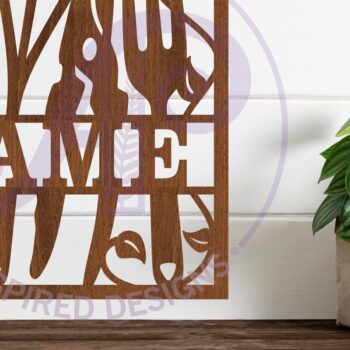 Intra απο ξύλο plywood 3mm-4mm πάχος - Gardener Square Name Laser Δίασταση 30x20 cm INTRAFABR-108200514 - Image 2