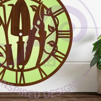 Intra απο ξύλο plywood 3mm-4mm πάχος -  με λέιζερ ρολόι τοίχου Gardeners Δίασταση 30x20 cm INTRAFABR-110081759 - Image 1