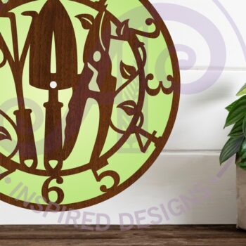 Intra απο ξύλο plywood 3mm-4mm πάχος -  με λέιζερ ρολόι τοίχου Gardeners Δίασταση 30x20 cm INTRAFABR-110081759 - Image 2