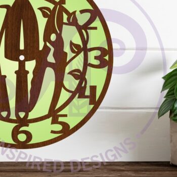 Intra απο ξύλο plywood 3mm-4mm πάχος -  με λέιζερ ρολόι τοίχου Gardeners Δίασταση 30x20 cm INTRAFABR-110081759 - Image 3