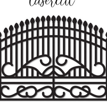 Intra απο ξύλο plywood 3mm-4mm πάχος - Gate LaserCut - LaserCut Δίασταση 30x20 cm INTRAFABR-118041435 - Image 1