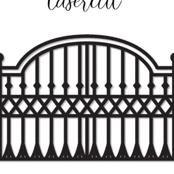 Intra απο ξύλο plywood 3mm-4mm πάχος - Gate LaserCut - LaserCut Δίασταση 30x20 cm INTRAFABR-118041465 - Image 1