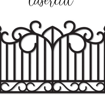 Intra απο ξύλο plywood 3mm-4mm πάχος - Gate LaserCut - LaserCut Δίασταση 30x20 cm INTRAFABR-118041492 - Image 1