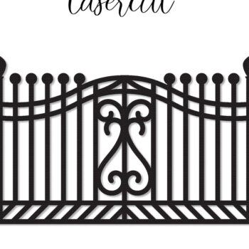 Intra απο ξύλο plywood 3mm-4mm πάχος - Gate LaserCut - LaserCut Δίασταση 30x20 cm INTRAFABR-118041528 - Image 1