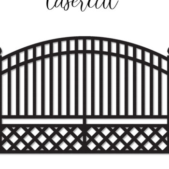 Intra απο ξύλο plywood 3mm-4mm πάχος - Gate LaserCut - LaserCut Δίασταση 30x20 cm INTRAFABR-118041406 - Image 1