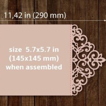 Intra απο ξύλο plywood 3mm-4mm πάχος - κοπής Προσκλητηρίου Γάμου Gate Δίασταση 7x5 cm INTRAFABR-32157727 - Image 4