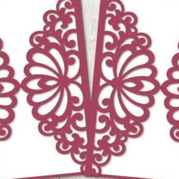 Intra απο ξύλο plywood 3mm-4mm πάχος - Προσκλητήριο γάμου Gate Lotus Flower Δίασταση 5x7 cm INTRAFABR-31743508 - Image 3